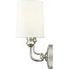 Leena 2 Light 15.25 inch Polished Nickel Vanity Light Wall Light